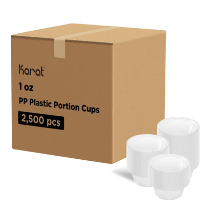 Karat FP-P100-PP 1 oz. PP Portion Cups - Clear (Case of 2500)