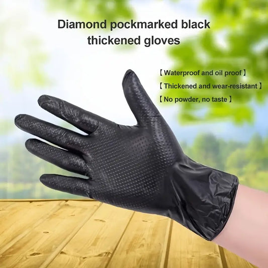 Diamond Pattern Nitrile Gloves