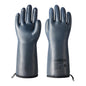 COOLJOB Heat Resistant Oven Gloves Waterproof Liquid Silicone BBQ Grilling Gloves for Barbecue Kitchen Cleaning Baking Food Contact Black Medium